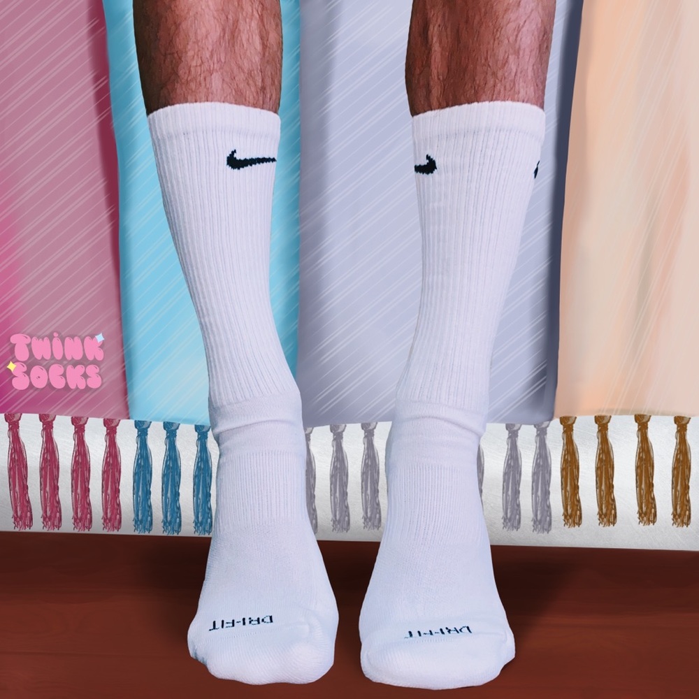 White Nike Plus Cushion Crew Training Socks